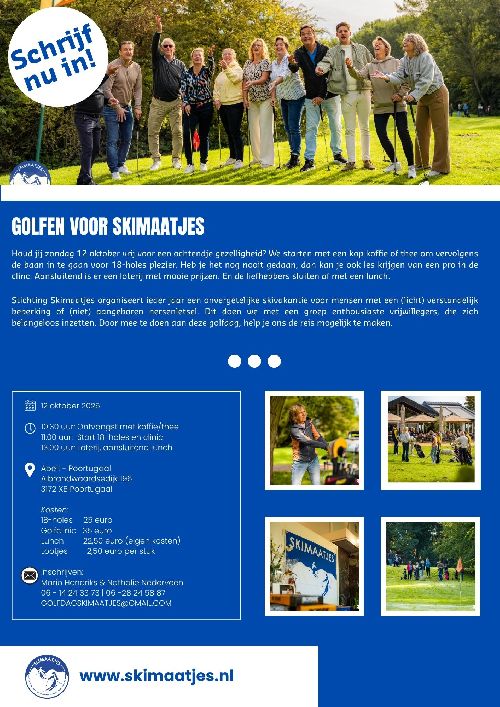Golfen voor Skimaatjes 12 oktober 2025